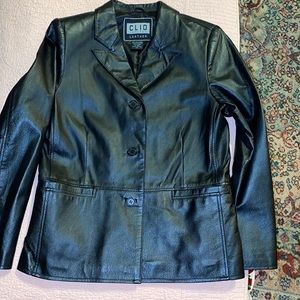 Clio Black Leather Jacket